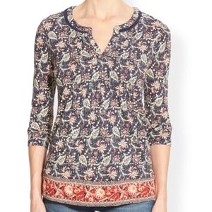 🍀3/$30 Lucky Brand Boho split neckline top